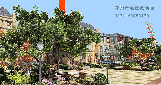 奇境視覺動畫簽約安陽香江置業(yè)-香江城市廣場3D建筑漫游動畫宣傳片制作中{my:seotitle}